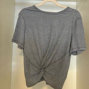lululemon athletica Gray Short Sleeve Knot-Back Tee